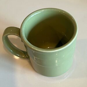 Longaberger Pottery Woven Traditions Sage Green Coffee Mug
